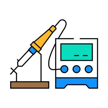 Electronic tools electronics icon color illustration 库存插图
