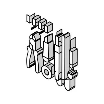 Electronic tools electronics isometric icon vector illustration Illustrazione stock