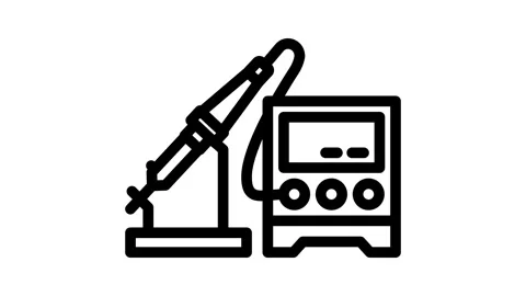 Electronic tools electronics line icon animation Stock Footage 326760831
