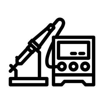 Electronic tools electronics line icon vector illustration Stockillustratie
