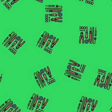 Electronic tools electronics vector seamless pattern Stock Illustration