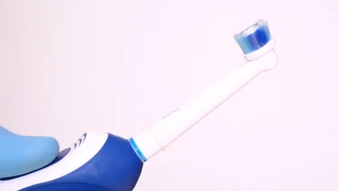 Electronic toothbrush in work closeup Stock Footage 96985848