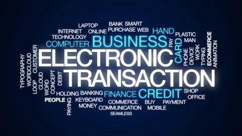 Electronic transaction animated word clo... | Stock Video | Pond5