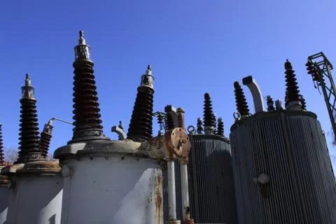 Electronic transformer Stock Photos