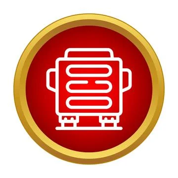 Electronic transformer symbol icon representing power industry technology Stock Illustration