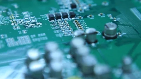 Electronic transistor board Stock Footage 77046510