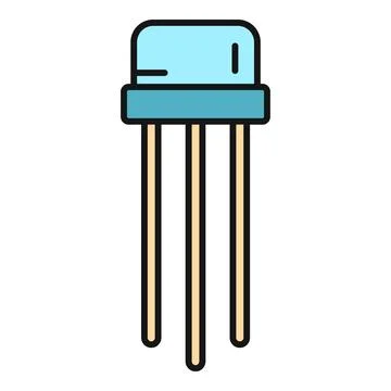Electronic transistor component icon representing technology and engineering 스톡 일러스트