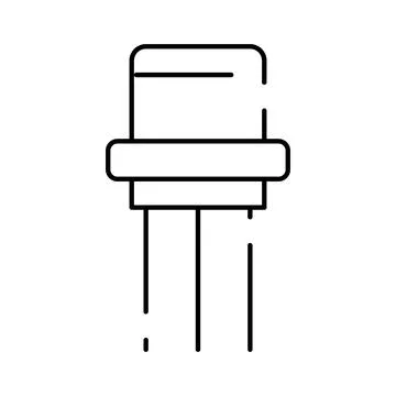 Electronic transistor component for modern technology development Ilustração Stock