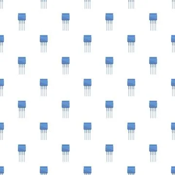 Electronic transistor components repeating seamless pattern background Stock-Illustration