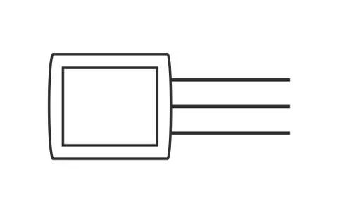 Electronic transistors vector icon in outline style. Transistor symbol illust Stock Illustration