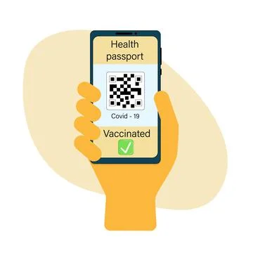 Electronic vaccination passport Stock Illustration