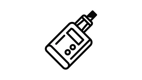 vape icon Vape smoke cloud icon animation | Stock Video