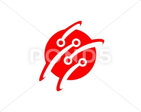 Electronic Vector Logo Icon Stock Illustration