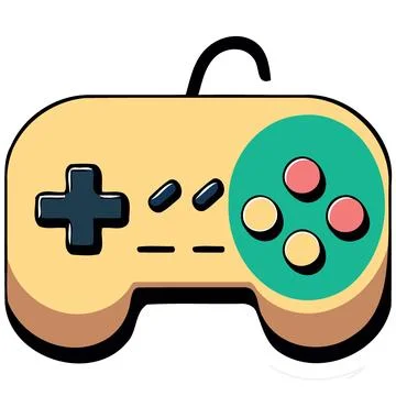 Electronic video game controller Illustrazione stock