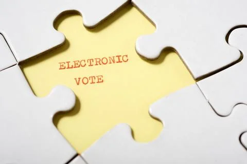 Electronic vote phrase Stock Photos