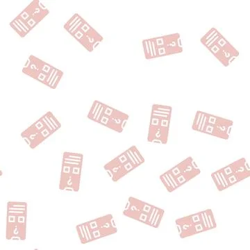 Electronic voting glyph vector seamless pattern sign Stock Illustration