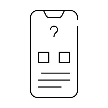 Electronic voting line icon vector illustration sign Illustrazione stock