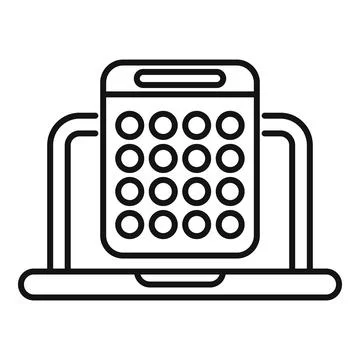 Electronic voting machine being used for online voting system Illustrazione stock