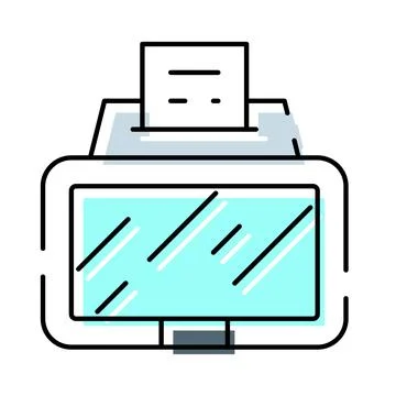 Electronic voting machine icon for election technology Stock Illustration