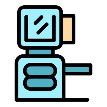 Electronic voting machine showing display and buttons for casting vote Illustrazione stock