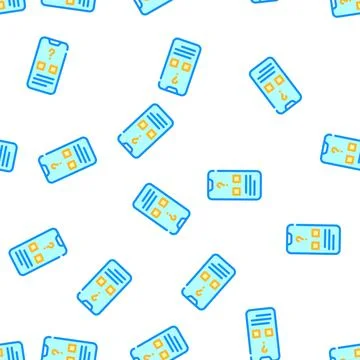 Electronic voting vector seamless pattern sign Stock Illustration