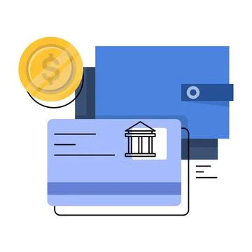 Electronic Wallet concept, development, coding. Coin, growth, analysis, earnings イラスト素材