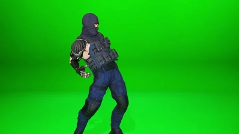 Electronic Warfare Soldier Dynamic Movement Stock Footage 320100376