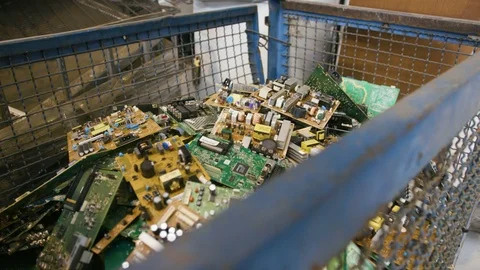 Electronic Waste Circuit Boards Video stock 77699256