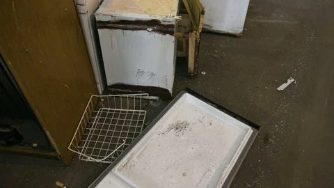 Electronic Waste Fridges Video stock 77700603