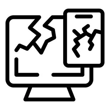 Electronic waste icon outline vector. Discarded devices Illustrazione stock