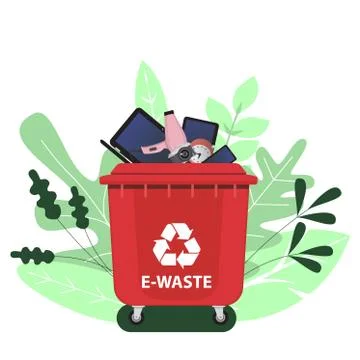 Electronic waste 스톡 일러스트