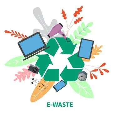 Electronic waste 스톡 일러스트