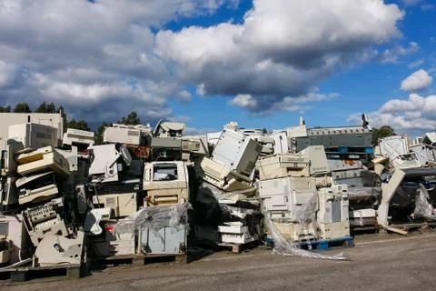 Electronic waste for recycling Stock Photos