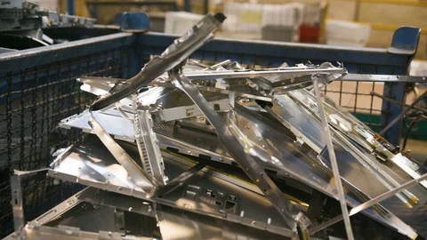 Electronic Waste Steel Computer Chassis Stock-Footage 77698513