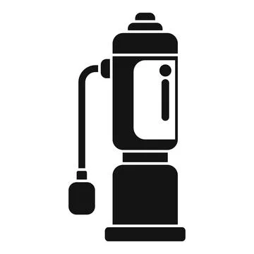 Electronic water heater with temperature sensor icon Stock Illustration