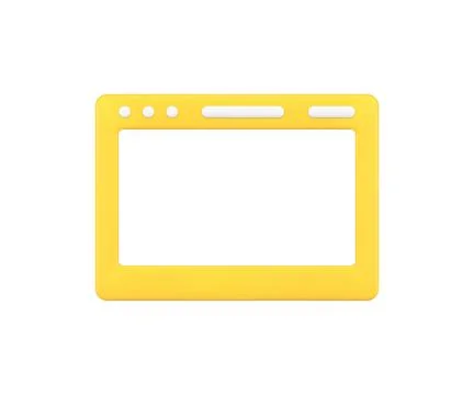 Electronic web internet laptop digital display media monitor 3d simple icon v Stock Illustration