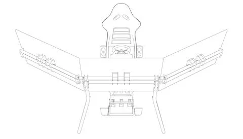 Electronic wheel technology for computer game, vector illustration. Race gami 스톡 일러스트