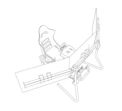 Electronic wheel technology for computer game, vector illustration. Race gami 스톡 일러스트