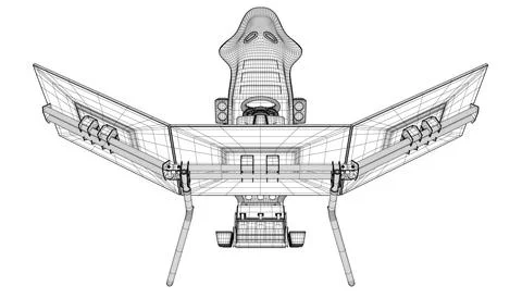 Electronic wheel technology for computer game, vector illustration. Race gami Stock Illustration