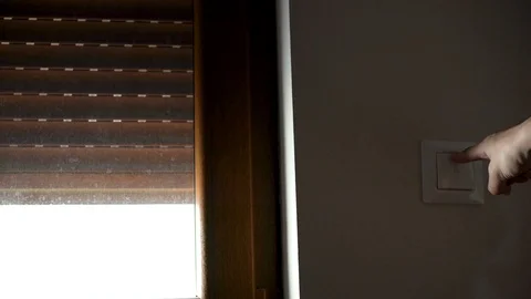 Electronic Window or Garage Shutter is opening Stock Footage 130061383