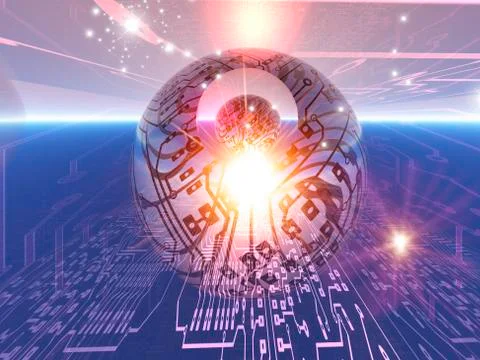 Electronic world, artwork 스톡 일러스트