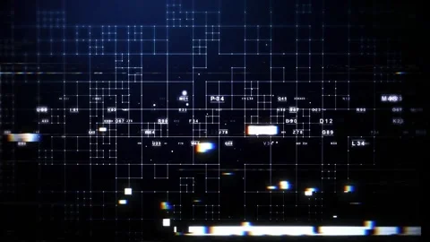 Electronical Data, Integrated Circuit Processing Unit Operation Stock Footage 332660318