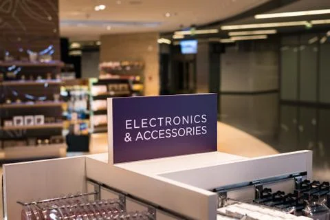 Electronics and accessories store Stock Photos