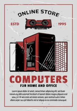 Electronics and computers online store Stock Illustration