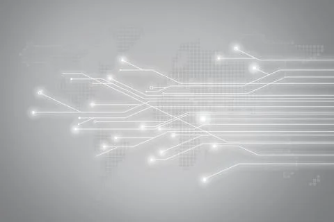 Electronics and technology. Circuit board pattern illustration Stock Photos