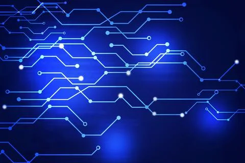 Electronics and technology. Circuit board pattern illustration Stock Photos