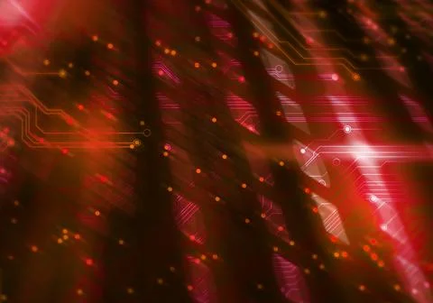 Electronics and technology. Circuit board pattern illustration Stock Photos