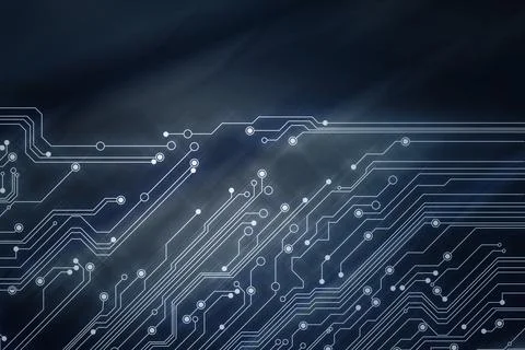 Electronics and technology. Circuit board pattern illustration Stock Photos