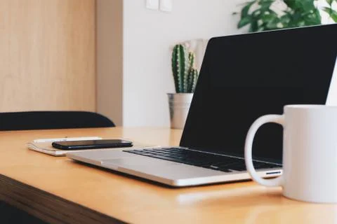 Electronics are keeping on table Stock Photos