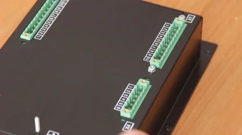 Electronics assembly male hands Stock Footage 65212775